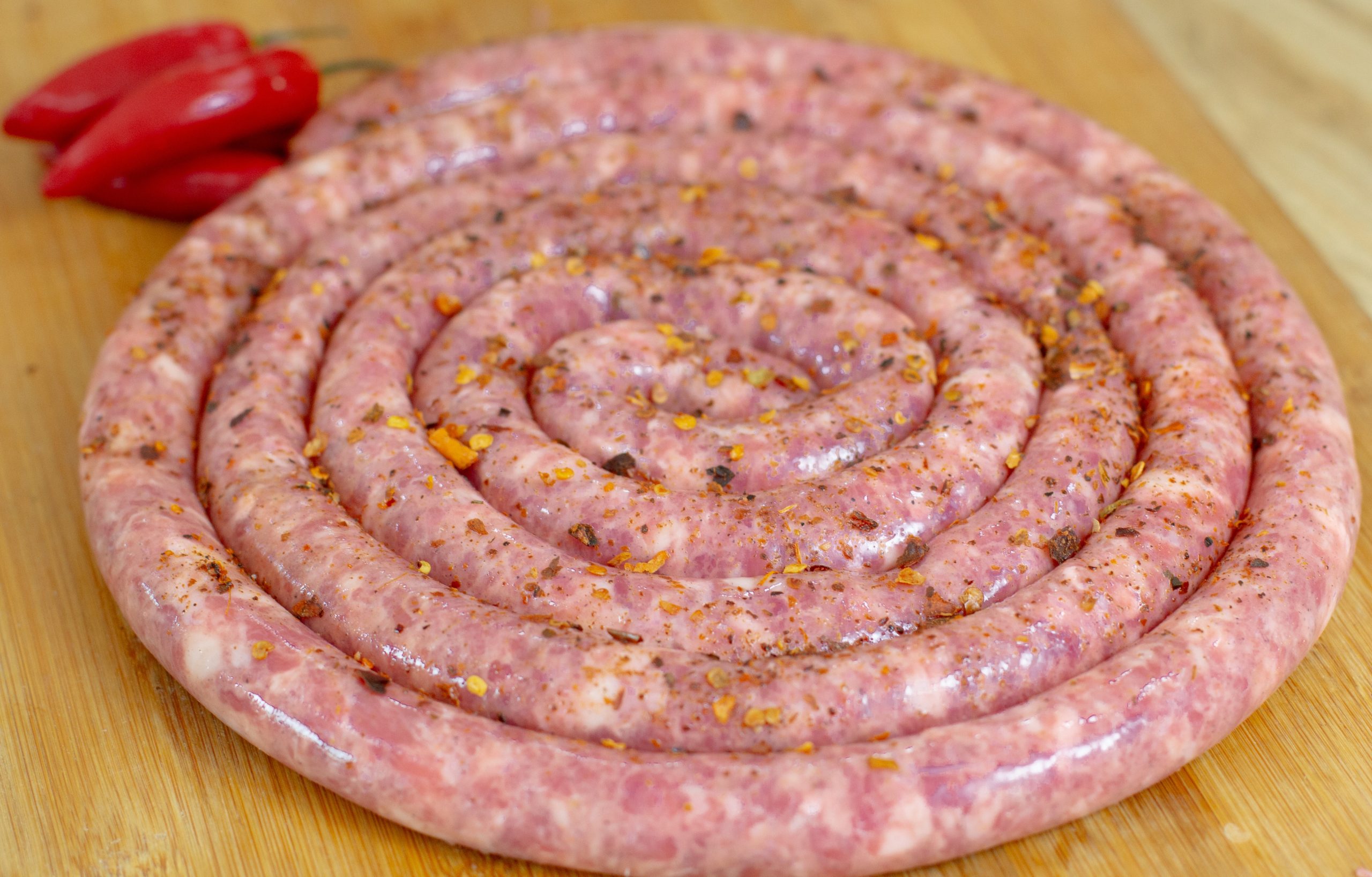 Linguiça Suína fina Apimentada